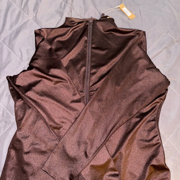 SKIMS ALL IN ONE CHINE MOCK NECK LONG SLEEVE ONE PIECE JUMPSUIT (RARE) - Picture 3 of 9